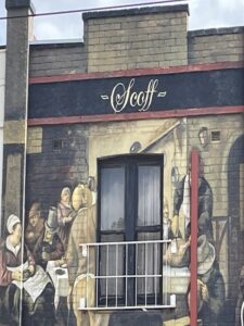 Beautiful painted mural on shop in Glen Huntly Road