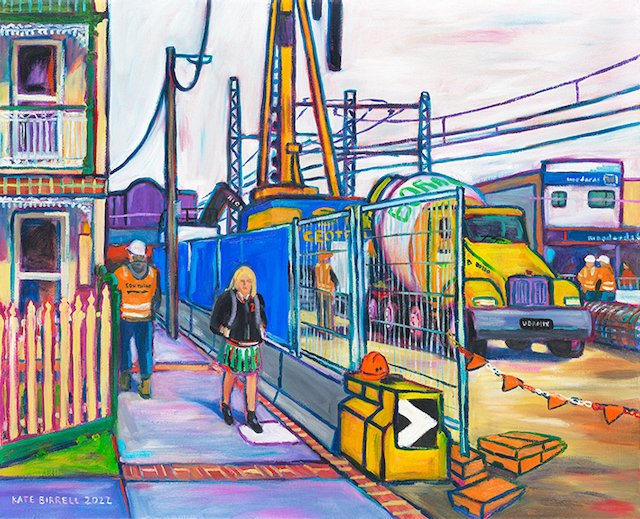 Kate Birrell - Glen Huntly station - then and now exhibition