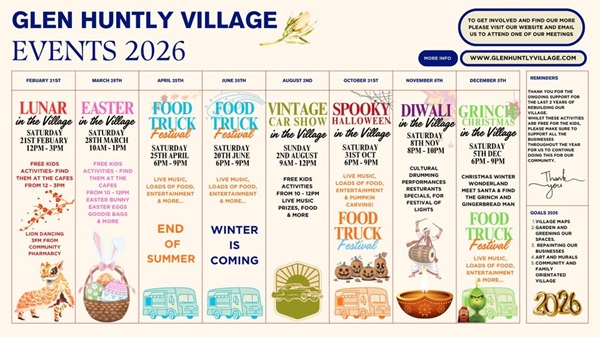 Calendar of Events Glen Huntly Village 2026